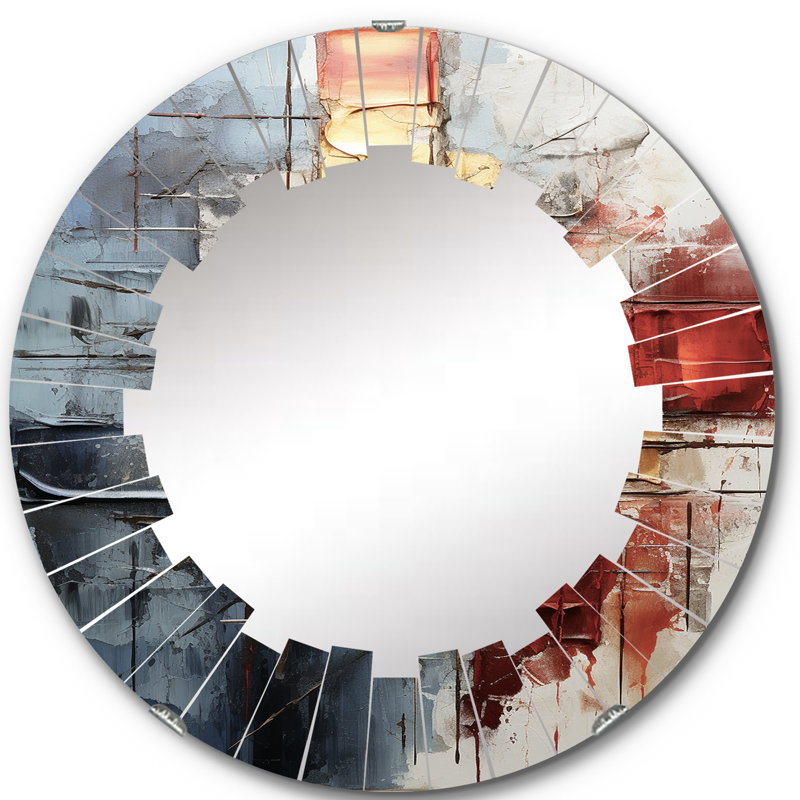 Waitsfield - Miroir mural moderne rond, 24 po x 24 po