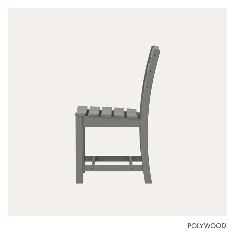 Chaise d'appoint d'extérieur POLYWOOD La Casa Café, Gris ardoise