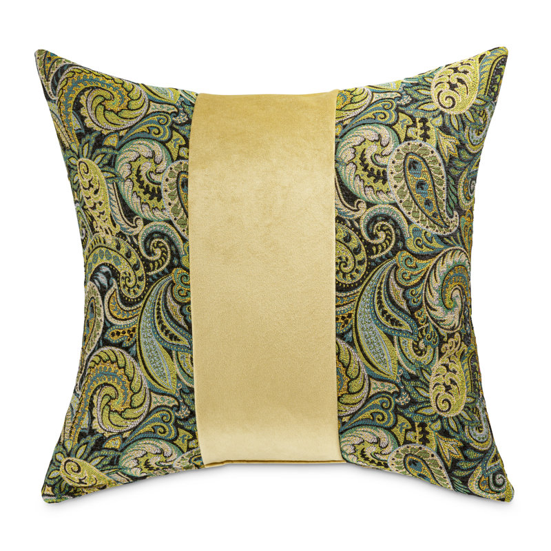 Paisley Feather Reversible Throw Pillow