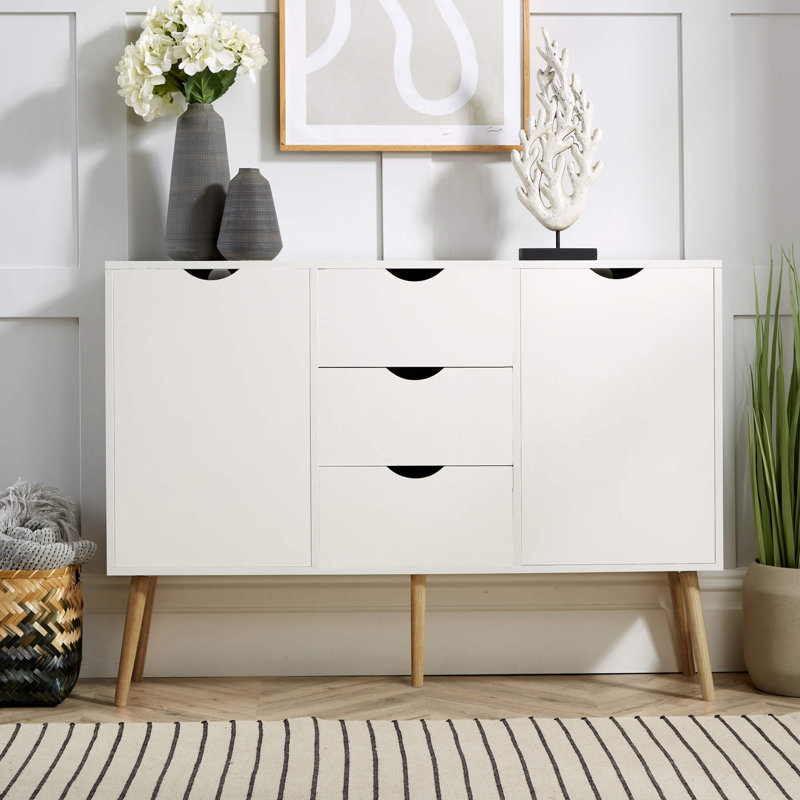 Kennedy 119Cm Wide 3 Drawer Sideboard, White