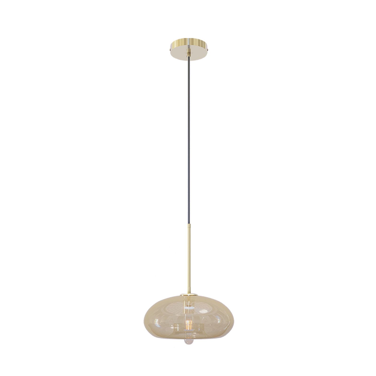 Eathen Single Light Glass Pendant, Amber