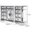 Commode combinée 6 tiroirs