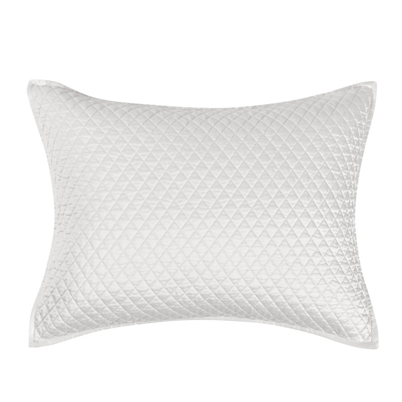 Winthrop Sateen Sham, White, Standard