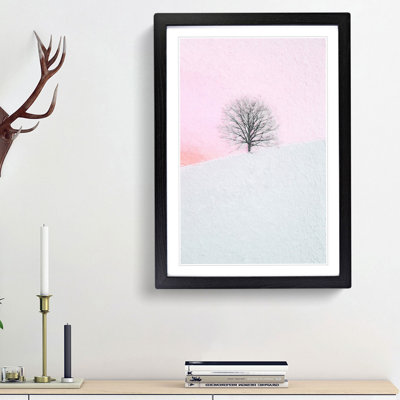 A Winter Tree at Sunset - Framed Print