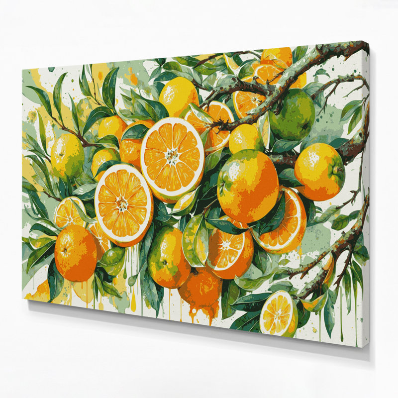 «Fruit Yuzu Brown», art mural sur toile, H 8 po x l 10 po