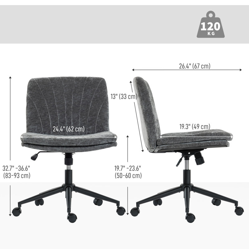 Chaise de bureau Criss, Gris