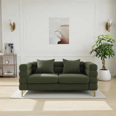 60''Modern Teddy Oversized 2 Seater Sectional Sofa