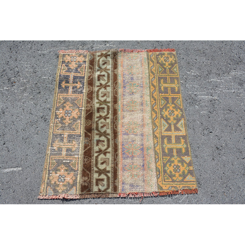 Turkish Rugs, Boho Rugs, 2.4x2.6 ft Small Rug, Beige Statement Rugs, Vintage Rug