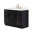 Ensemble de meuble-lavabo simple en bois massif 48 po avec lavabo en quartz Carrara de 1,5 po Tidworth-758939503-761863593