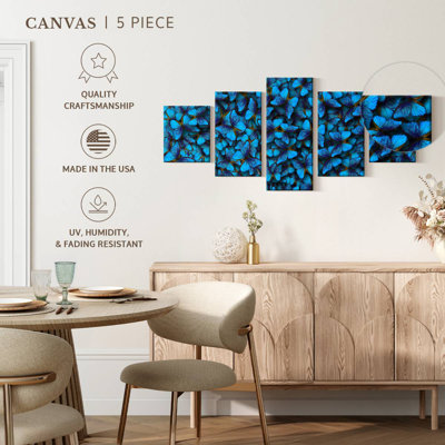 Motif papillon bleu