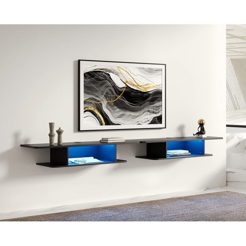 Frankfurt TV Stand and Entertainment Center for TVs up to 85", Black
