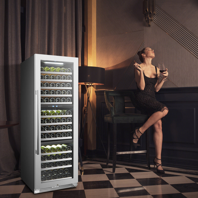 24" 143 Bottle Triple Zone Freestanding Wine Refrigerator