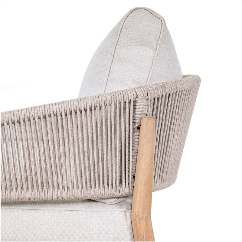 Causeuse d'extérieur en bois d'acacia Verona, Blanc