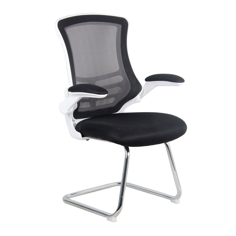 Balmers Waiting Room Chair, White/Chrome, Black