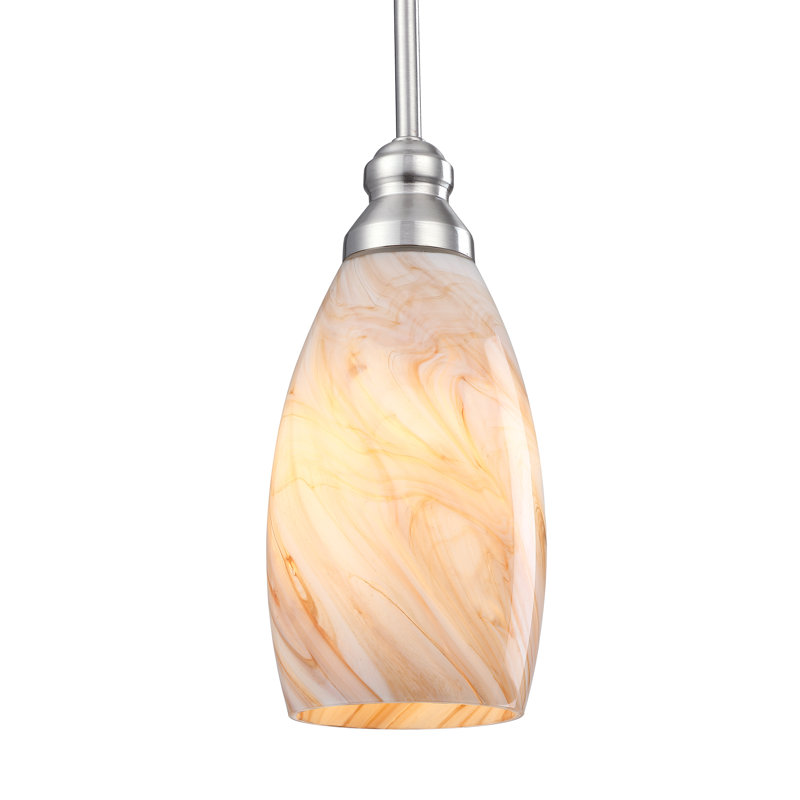 Abat-jour suspendu en verre 7,64 po, Champers