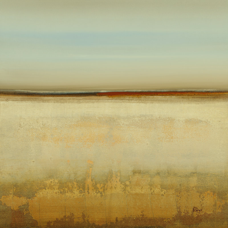 Today's View I - Peinture, Image au pinceau gel, H 40 po x l 40 po x P 1,5 po