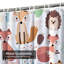 Rideau de douche avec 12 crochets Woodland Animals-1223583690