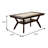 63.6" W Transitional Dining Table, Dark Cherry/Ivory-1701490095
