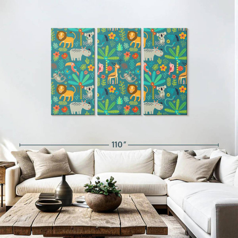 Ashelle Jungle Theme, 48" H x 74" W