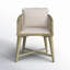 Chaise avec accoudoirs à garniture piquée-1830145966