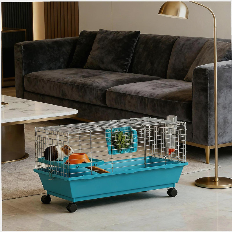 Cage à lapin mobile, cage pour petits animaux