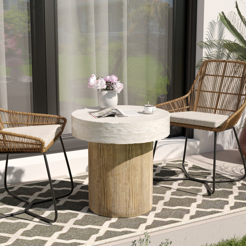 Chariese 19.7'' Outdoor Concrete Side Table