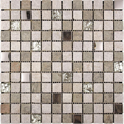 12" X 12" Geological Mosaic Tile