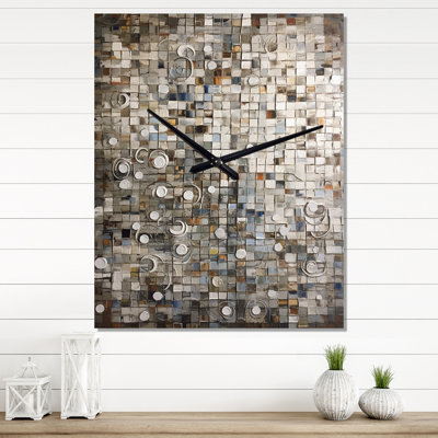 Jaleny - Boho Mosaic Wall Clock Oversized