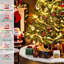 Très grande jupe d'arbre de Noël en fausse fourrure blanche avec texture moelleuse épaisse