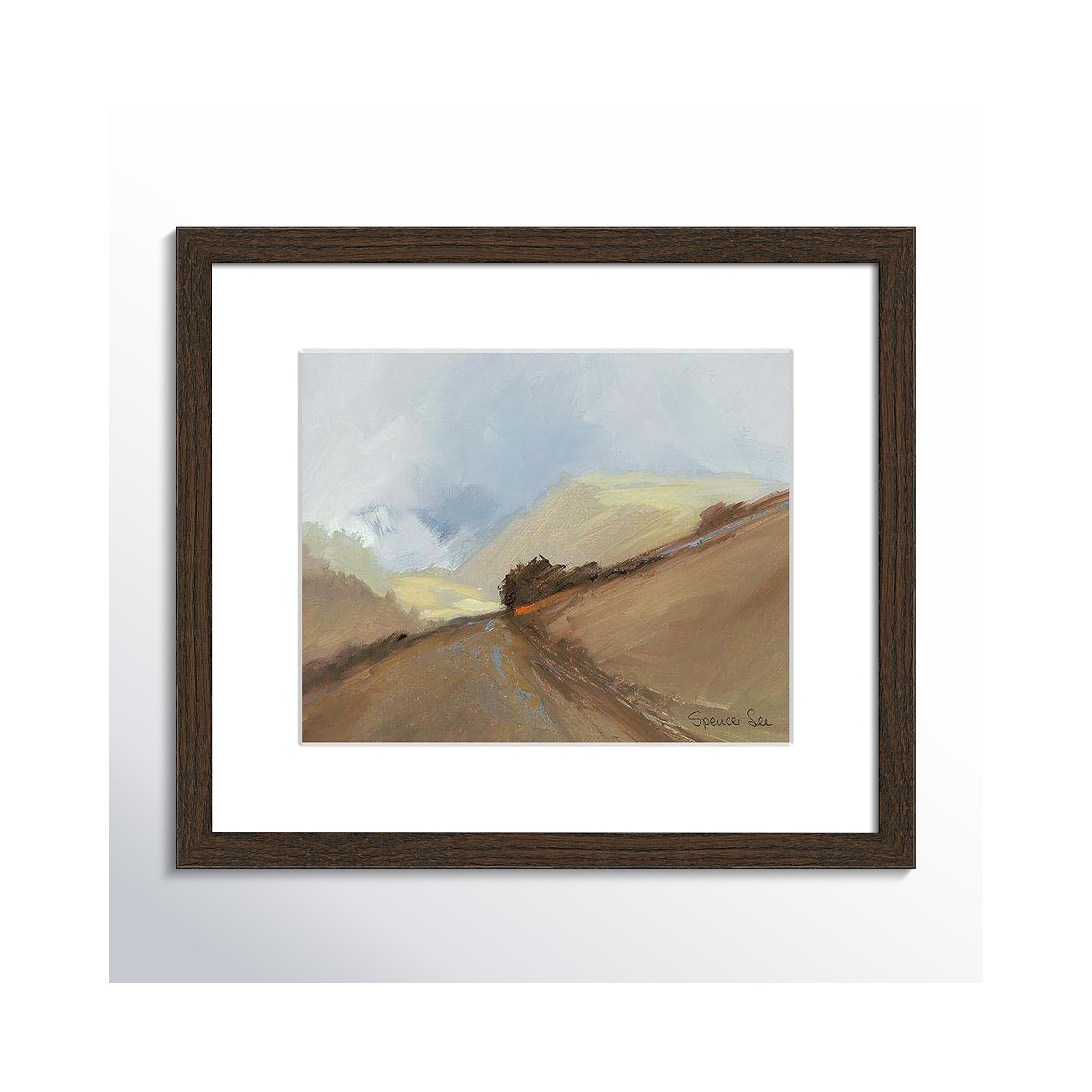 Heaven And Earth II by Spencer Lee, 13" H x 15" W x 0.75" D, Walnut Framed