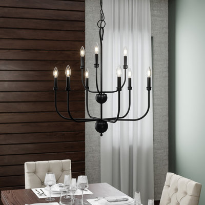 Blanche 9-Light Matte Black Chandelier