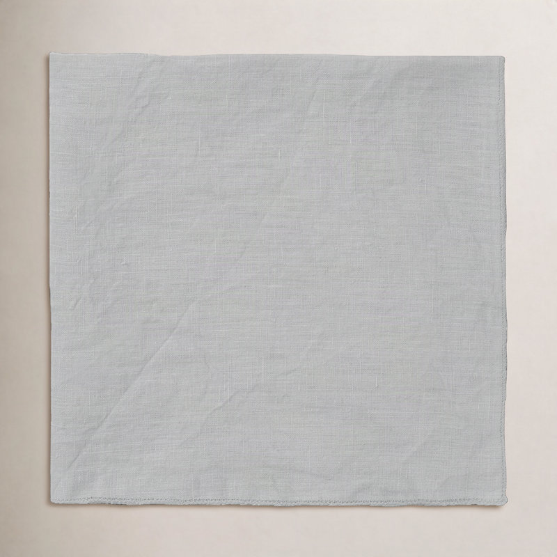 Mio 4 Piece Linen Napkin Set, Light Gray