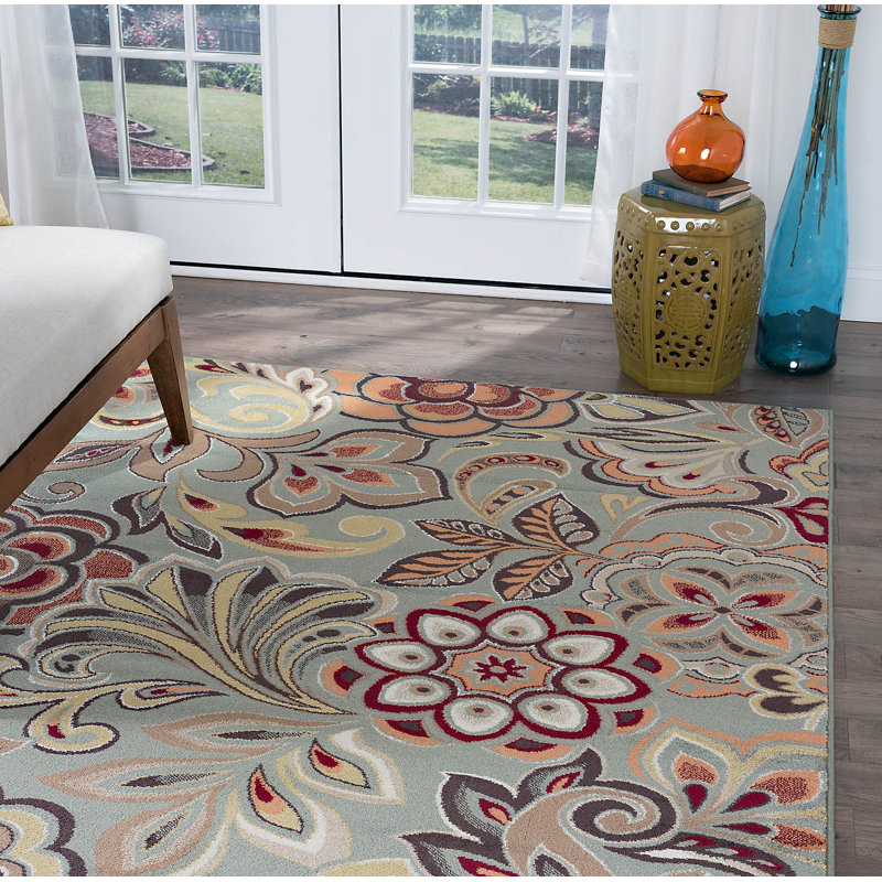Tapis d'intérieur transitionnel Elmer pour salon, salle à manger et chambre à coucher Elmer, Écume de mer, écume de mer