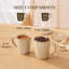 Ensemble de 4 grandes tasses à glaçons deux tons, 12 oz, grès artisanal, parfait pour le café ou le thé-124946163-124946165