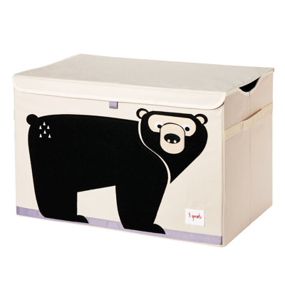 3 Sprouts  - Toy Chest Storage Box for Kids Playroom, Bear