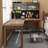 Solid Wood L - shaped Desk and Bookshelf Combination-650332452