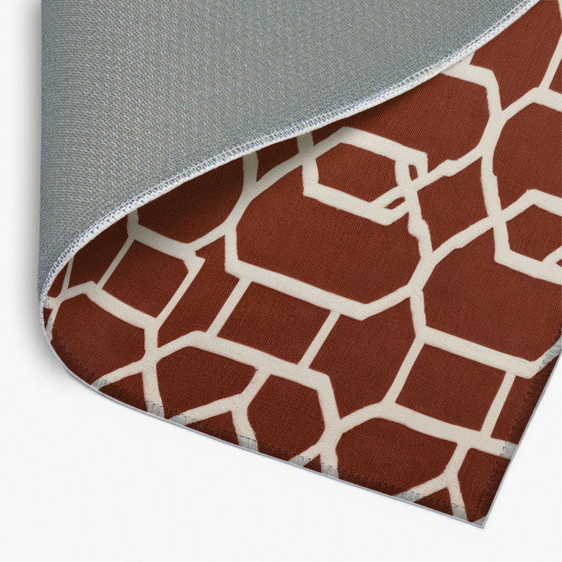 Tapis brun intérieur et extérieur Trellis, Rectangulaire 2 pi x 3 pi