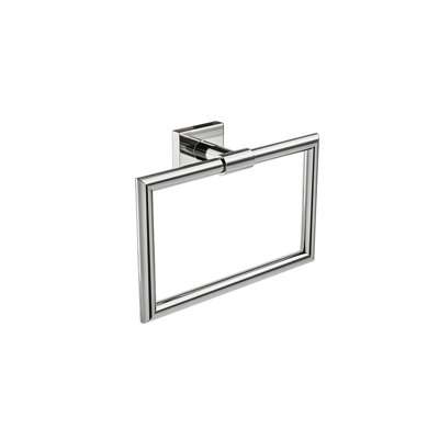 Crater Wall-Mounted Towel Ring - Chrome, Premium Brass Construction, Installation Hardware Included