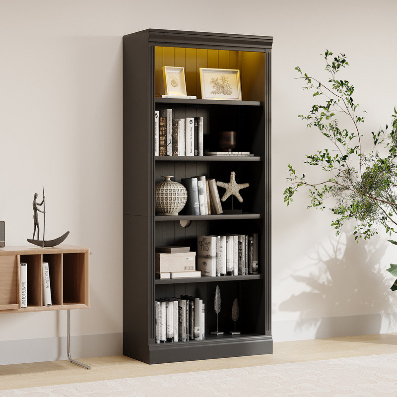 83.4" Tall Bookcase with LED