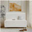 Causeuse en tissu 49 po - Housse en boucle beige 49 po - Coussin éponge haute densité 25D, pieds brun clair, canapé moderne pour le salon