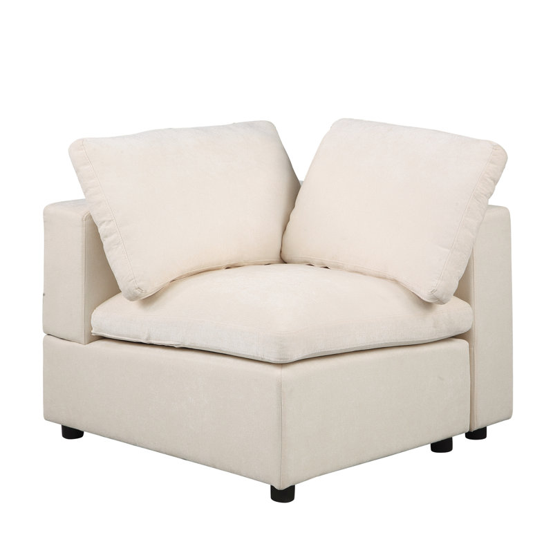 Mobilier modulaire de luxe beige: haut, personnalisable avec recharge sans fil: pratique, moderne