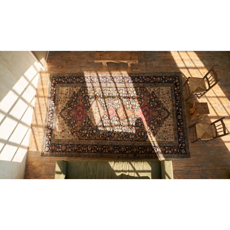 Mid 19th Century Antique Caucasian Long and Narrow Wide Galley Karabagh Rug