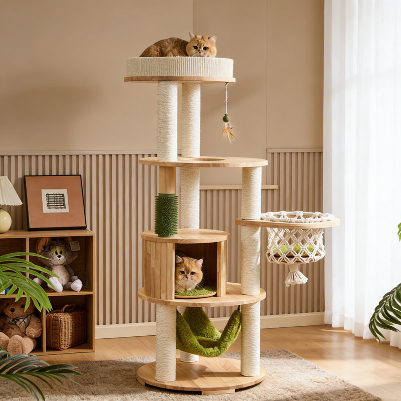 Simple Solid Wood Design Cat Climbing Frame