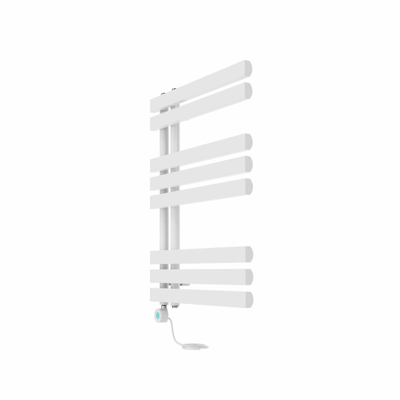 Calynne Designer Towel Rail Heated Towel Rails, White, 80cm H x 60cm W x 7.35cm D