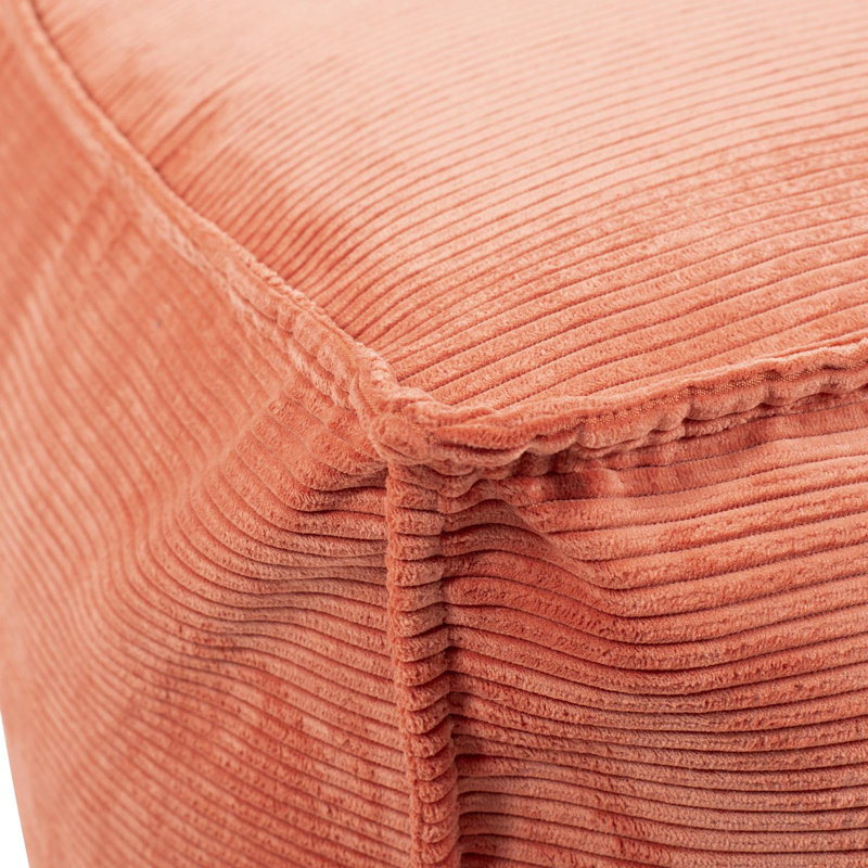 Pouf carré Kujala, Polyester orange
