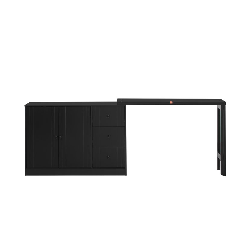 U_STYLE Innovative Sideboard With 2-Door, 3-Drawer Design And Adjustable Pull-Out Top For Flexible Use,Suitable For Study,Entrance And Living Room