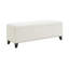 Banc de rangement beige avec charnière de fermeture de 47,5 po, tissu confortable au toucher, clous argentés, pour dortoir, tabouret de coiffeuse, bouton, beige, literie, livres, fenêtre