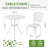 Patio Bistro Set Of 2, Cast Aluminum, Outdoor Set W/umbrella Hole, 3 Piece Table And Chairs Set, Bistro Set For Backyard/garden/lawn, White