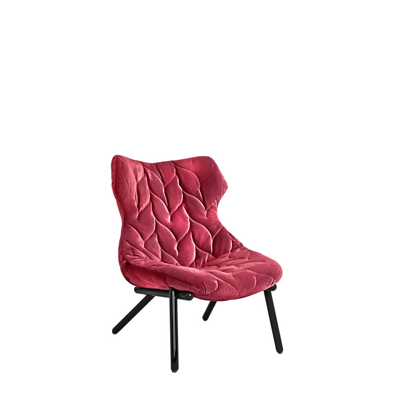 Foliage Side Chair, Black, Cardinal Red Velvet