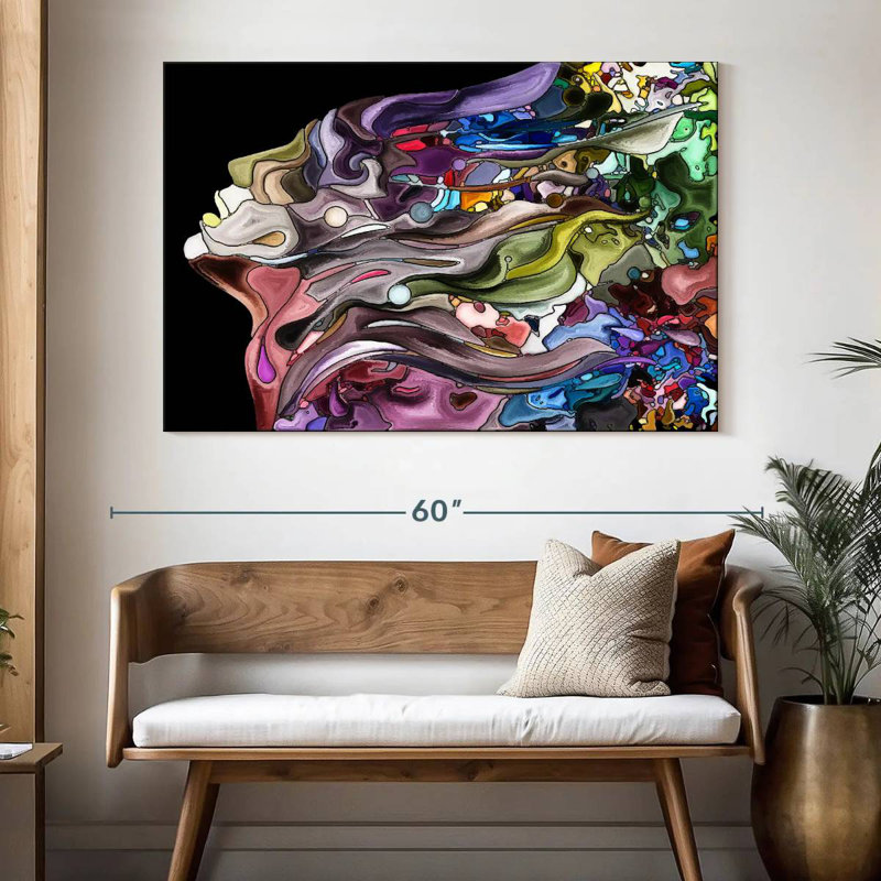 Profil abstrait Leisha, H 34 po x l 51 po